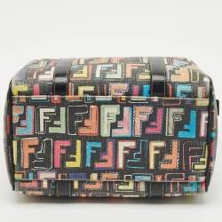 Fendi Multicolor Zucca Coated Canvas Small Forever Boston Bag