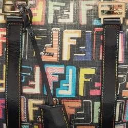 Fendi Multicolor Zucca Coated Canvas Small Forever Boston Bag