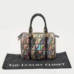 Fendi Multicolor Zucca Coated Canvas Small Forever Boston Bag