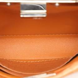 Fendi Brown Crocodile Micro Peekaboo Top Handle Bag