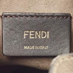 Fendi Beige Leather Mini Mon Tresor Drawstring Bucket Bag