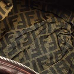 Fendi Dark Brown Pebbled Leather Baby Spy Bag