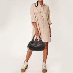 Fendi Dark Brown Pebbled Leather Baby Spy Bag