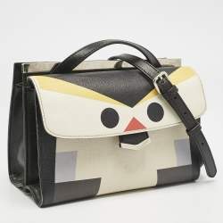 Pre Owned Fendi Multicolor Leather Mini Monster Demi Jour Top Handle Bag
