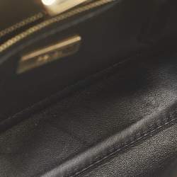 Fendi Green Leather Mini Peekaboo Top Handle Bag