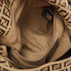 Fendi Brown/Blue Zucchino Canvas and Leather Mama Forever Shoulder Bag