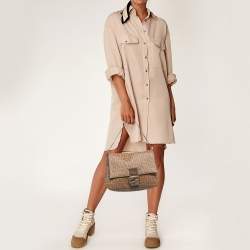 مملوكة مسبقًا حقيبة كتف فندي ماما فوريفر كانفاس مزخرف بني