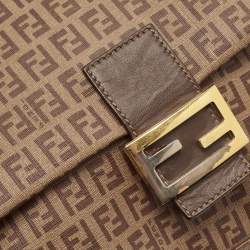 مملوكة مسبقًا حقيبة كتف فندي ماما فوريفر كانفاس مزخرف بني