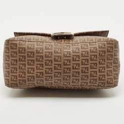 مملوكة مسبقًا حقيبة كتف فندي ماما فوريفر كانفاس مزخرف بني