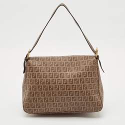 مملوكة مسبقًا حقيبة كتف فندي ماما فوريفر كانفاس مزخرف بني