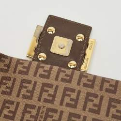 مملوكة مسبقًا حقيبة كتف فندي ماما فوريفر كانفاس مزخرف بني