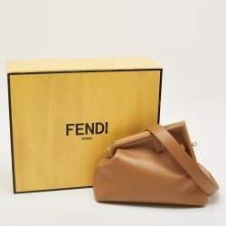 Fendi Brown Leather Medium First Shoulder Bag