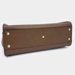 Fendi Brown Leather Selleria Peekaboo Medium bag