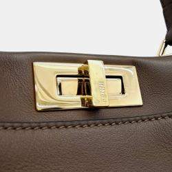 Fendi Brown Leather Selleria Peekaboo Medium bag