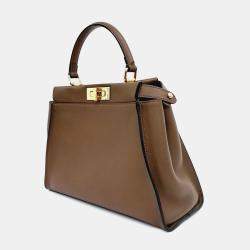 Fendi Brown Leather Selleria Peekaboo Medium bag