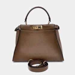 Fendi Brown Leather Selleria Peekaboo Medium bag
