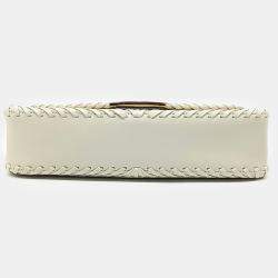 Fendi White Leather Baguette Bag
