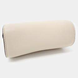 Fendi Cream Leather Nano Peekaboo Crossbody Bag
