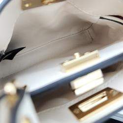 Fendi Cream Leather Nano Peekaboo Crossbody Bag