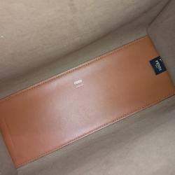 Fendi Brown Leather Sunshine Tote and Shoulder Bag