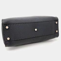 Fendi Grey Leather Selleria Peekaboo Medium bag