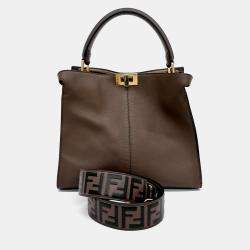 Fendi Brown Leather Peekaboo XLite Medium bag