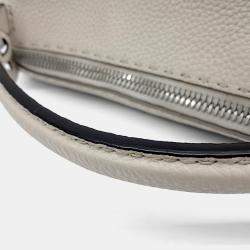 Fendi Beige Leather Selleria Layback bag