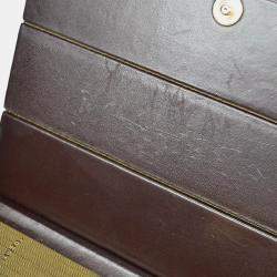 Fendi Brown Zucca Canvas Leather Vanity Bag