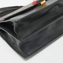 Fendi Black/Brown FF Leather Medium Kan I Shoulder Bag