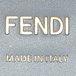 Fendi Light Blue Leather Medium Sunshine Shopper Tote