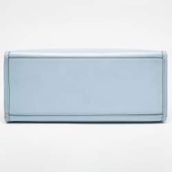 Fendi Light Blue Leather Medium Sunshine Shopper Tote