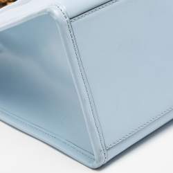 Fendi Light Blue Leather Medium Sunshine Shopper Tote
