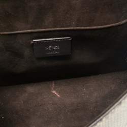 Fendi Beige Python Kan I F Logo Shoulder Bag