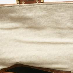 Fendi Multicolor FF Embroidery Canvas Medium Baguette Bag