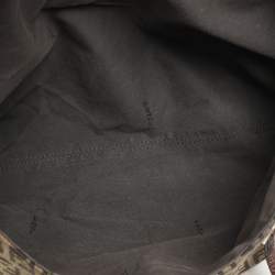 Fendi Beige/Brown Zucchino Canvas and Leather Accordion Tote