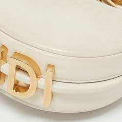 Fendi Off White Leather Nano Fendigraphy Hobo