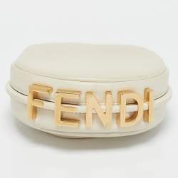 Fendi Off White Leather Nano Fendigraphy Hobo