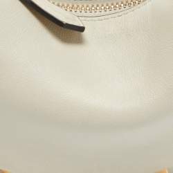 Fendi Off White Leather Nano Fendigraphy Hobo
