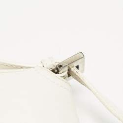 Fendi White Leather Mini Mama Baguette Bag