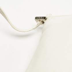 Fendi White Leather Mini Mama Baguette Bag
