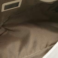 Fendi White Leather Mini Mama Baguette Bag