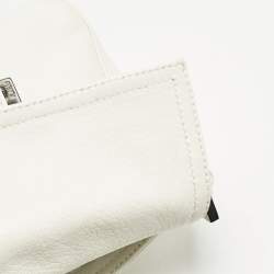 Fendi White Leather Mini Mama Baguette Bag