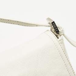 Fendi White Leather Mini Mama Baguette Bag