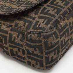 Fendi Tobacco Zucca Canvas Flap Crossbody Bag
