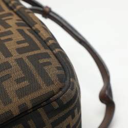 Fendi Tobacco Zucca Canvas Flap Crossbody Bag