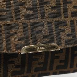 Fendi Tobacco Zucca Canvas Flap Crossbody Bag