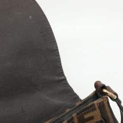 Fendi Tobacco Zucca Canvas Flap Crossbody Bag