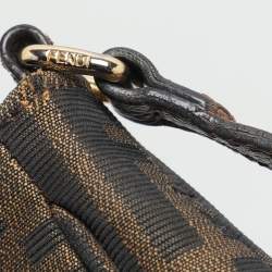 Fendi Tobacco Zucca Canvas Flap Crossbody Bag