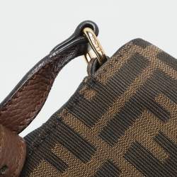 Fendi Tobacco Zucca Canvas Flap Crossbody Bag