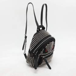 Fendi Black Nylon Monster Studs Mini Black Backpack